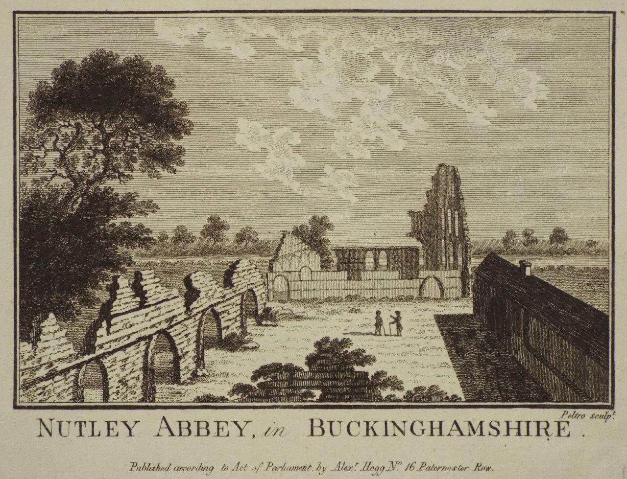 Print - Nutley Abbey, in Buckinghamshire. - 